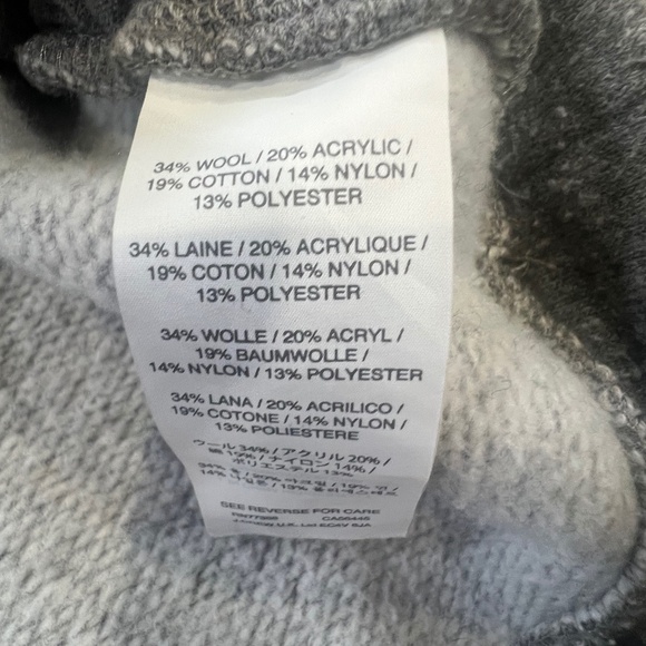 J. Crew Brushed Wool Funnel Neck Sweatshirt Womens M Gray Casual Warm Winter - Picture 12 of 16